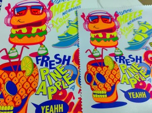 UV fluorescent printing on leather